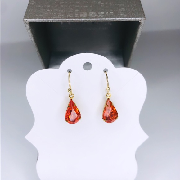 Orange Sapphire Pendant Earrings - Picture 2 of 4